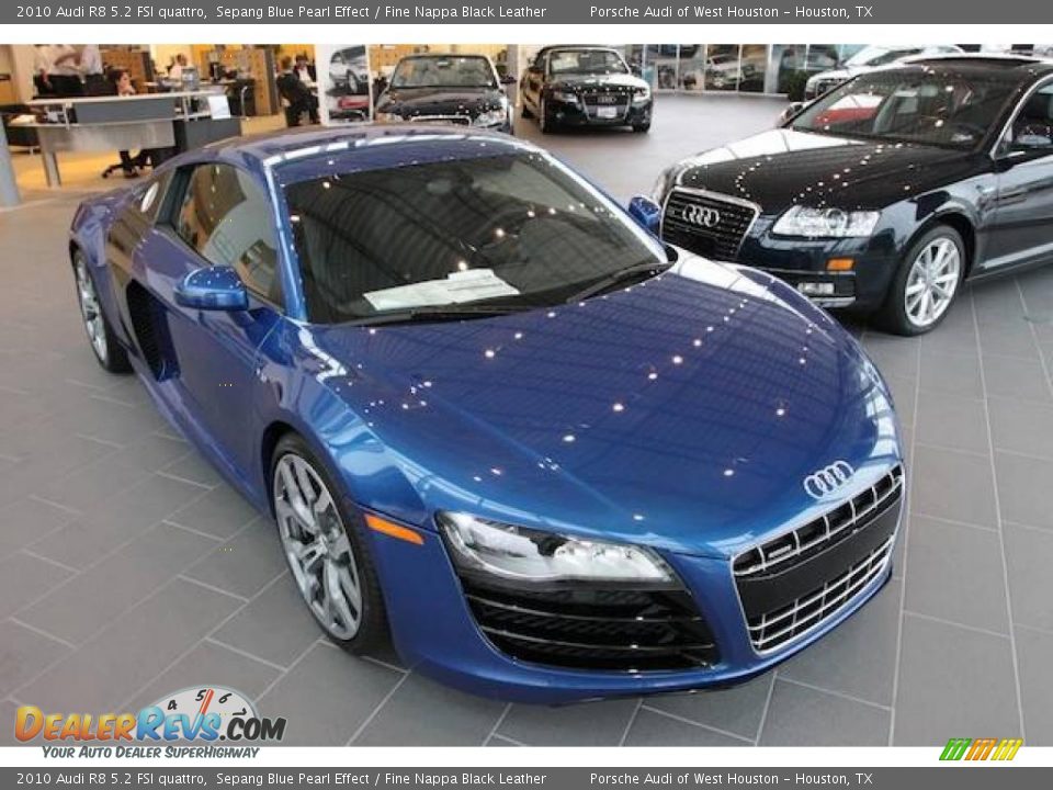 2010 Audi R8 5.2 FSI quattro Sepang Blue Pearl Effect / Fine Nappa Black Leather Photo #2