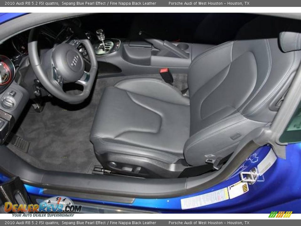 2010 Audi R8 5.2 FSI quattro Sepang Blue Pearl Effect / Fine Nappa Black Leather Photo #4