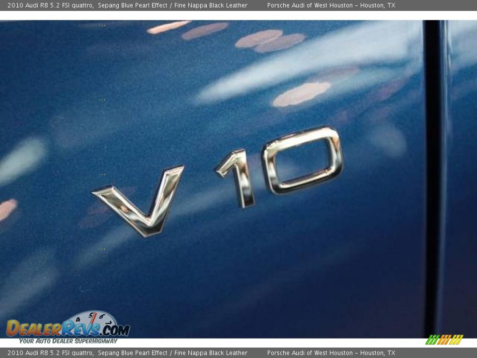 2010 Audi R8 5.2 FSI quattro Sepang Blue Pearl Effect / Fine Nappa Black Leather Photo #6