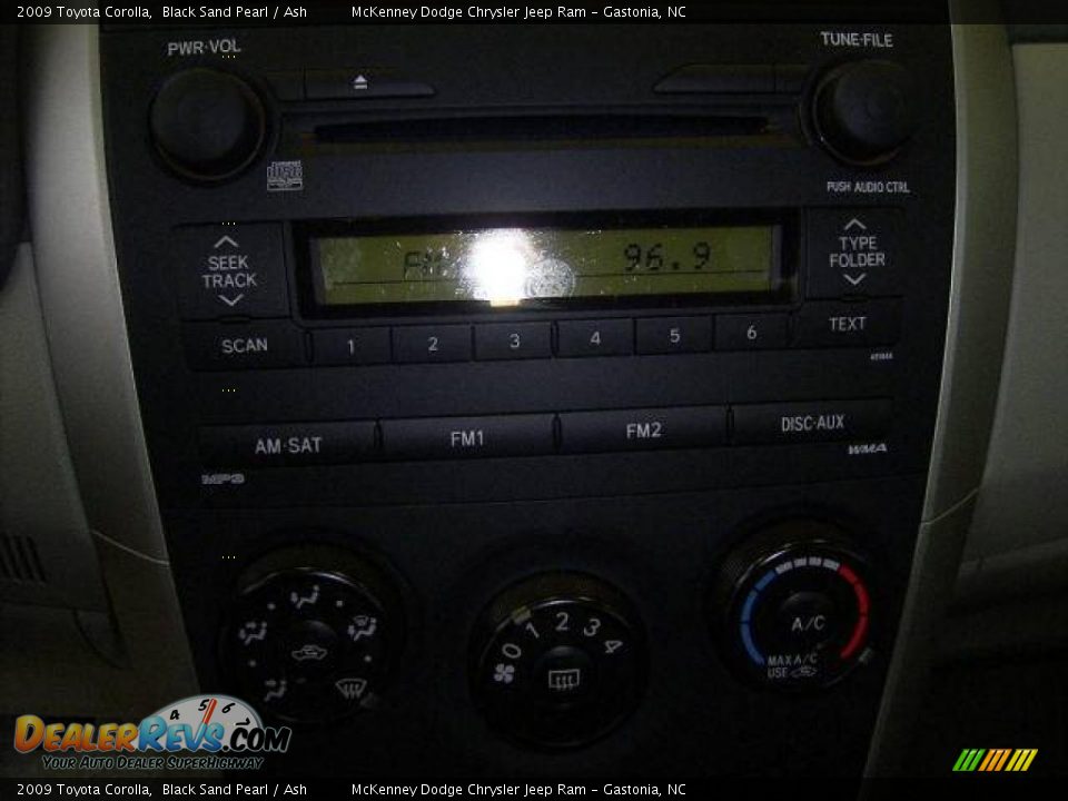 2009 Toyota Corolla Black Sand Pearl / Ash Photo #23