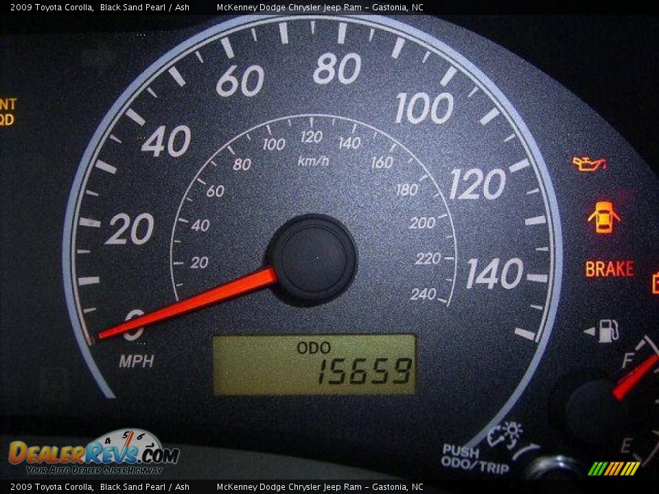 2009 Toyota Corolla Black Sand Pearl / Ash Photo #24