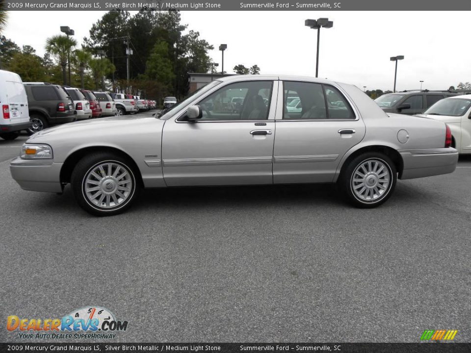 2009 Mercury Grand Marquis LS Silver Birch Metallic / Medium Light Stone Photo #2