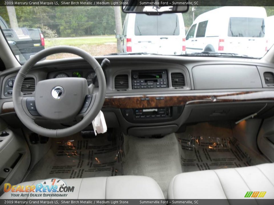 2009 Mercury Grand Marquis LS Silver Birch Metallic / Medium Light Stone Photo #3