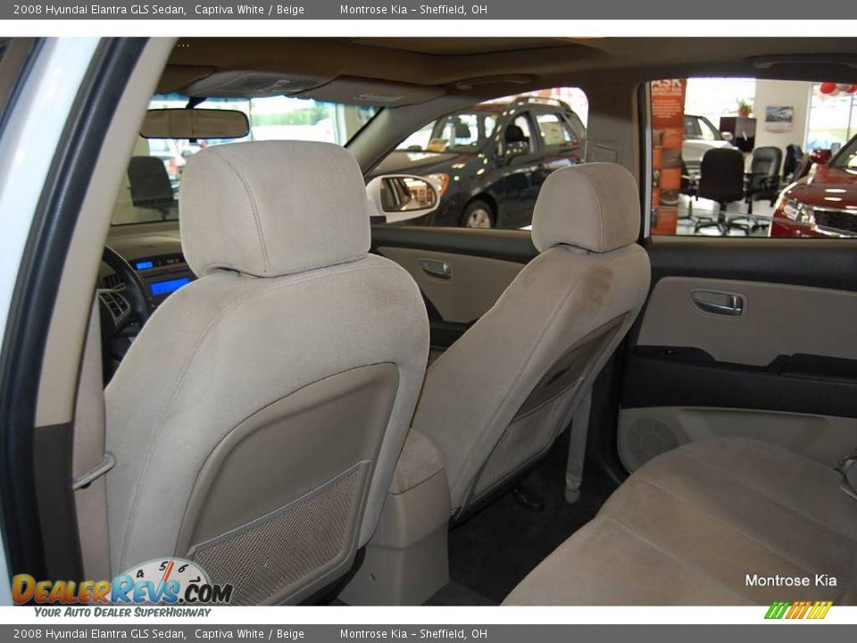 2008 Hyundai Elantra GLS Sedan Captiva White / Beige Photo #16