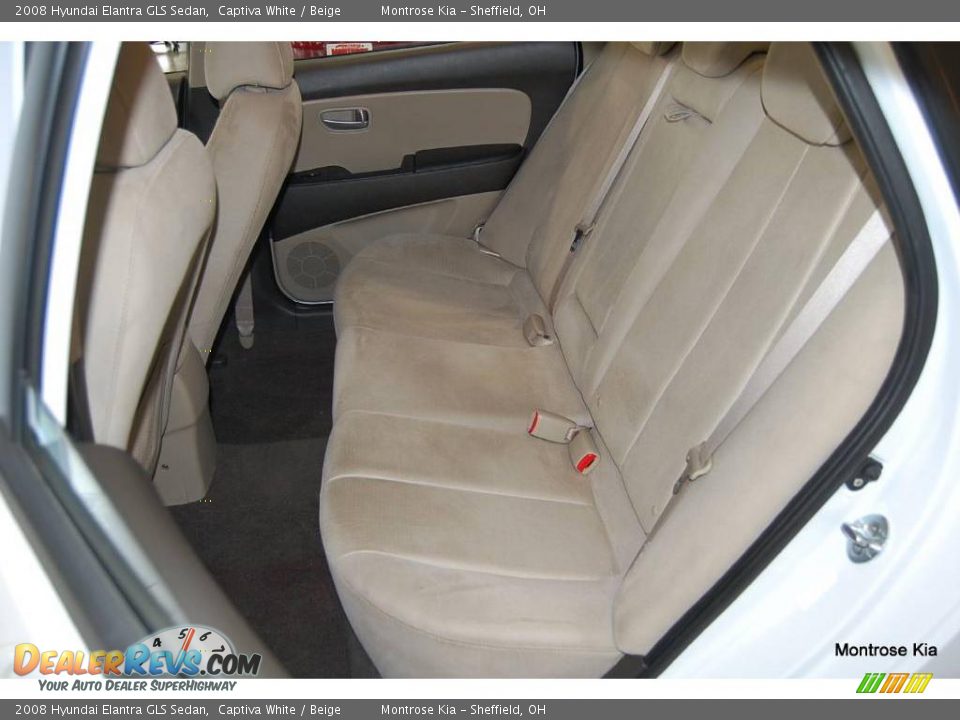 2008 Hyundai Elantra GLS Sedan Captiva White / Beige Photo #17