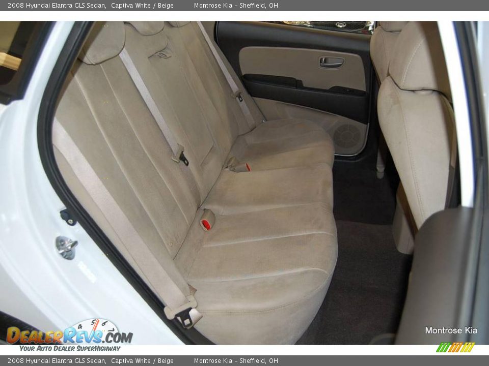 2008 Hyundai Elantra GLS Sedan Captiva White / Beige Photo #18