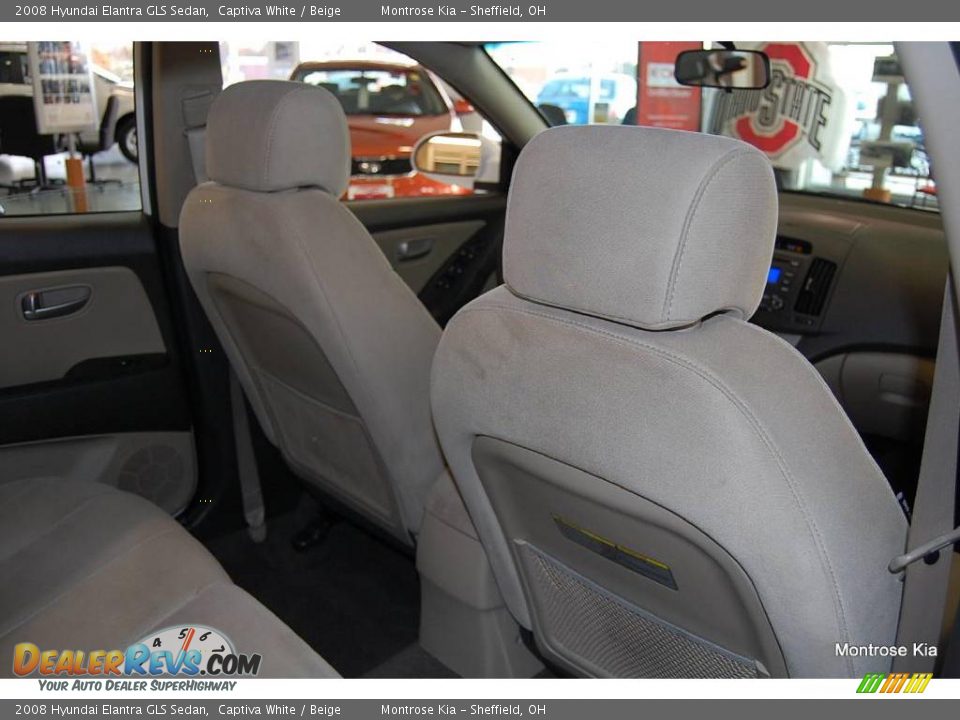 2008 Hyundai Elantra GLS Sedan Captiva White / Beige Photo #19