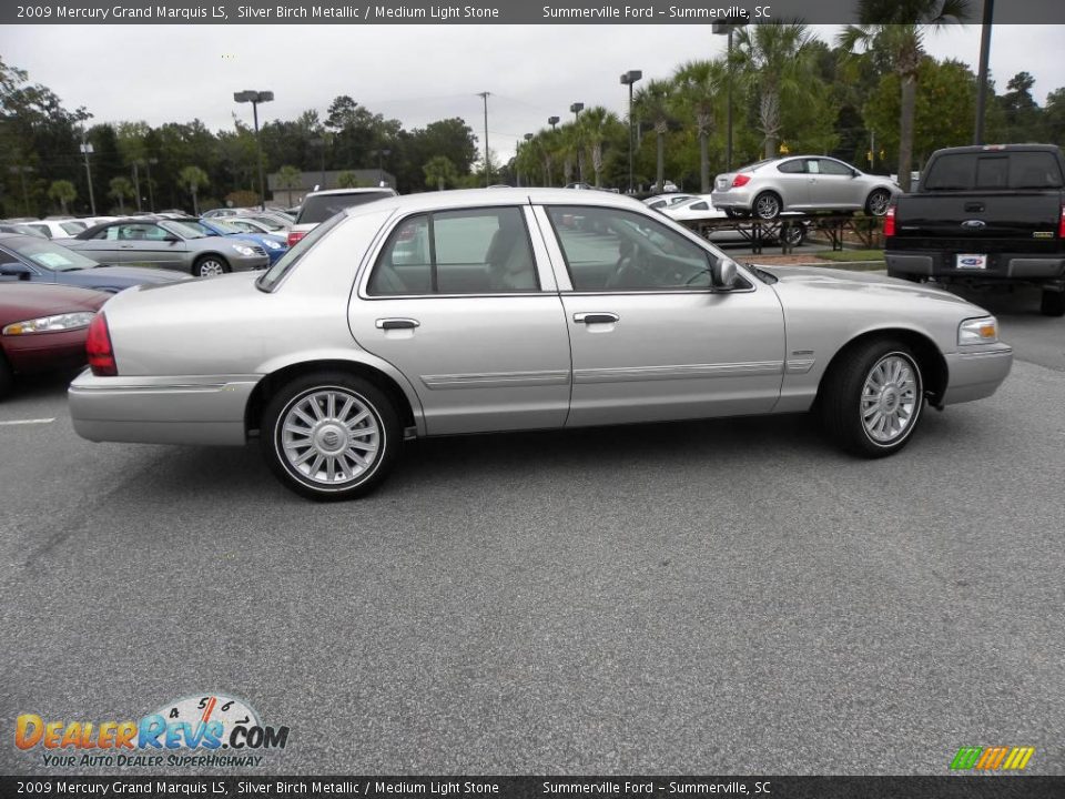 2009 Mercury Grand Marquis LS Silver Birch Metallic / Medium Light Stone Photo #12