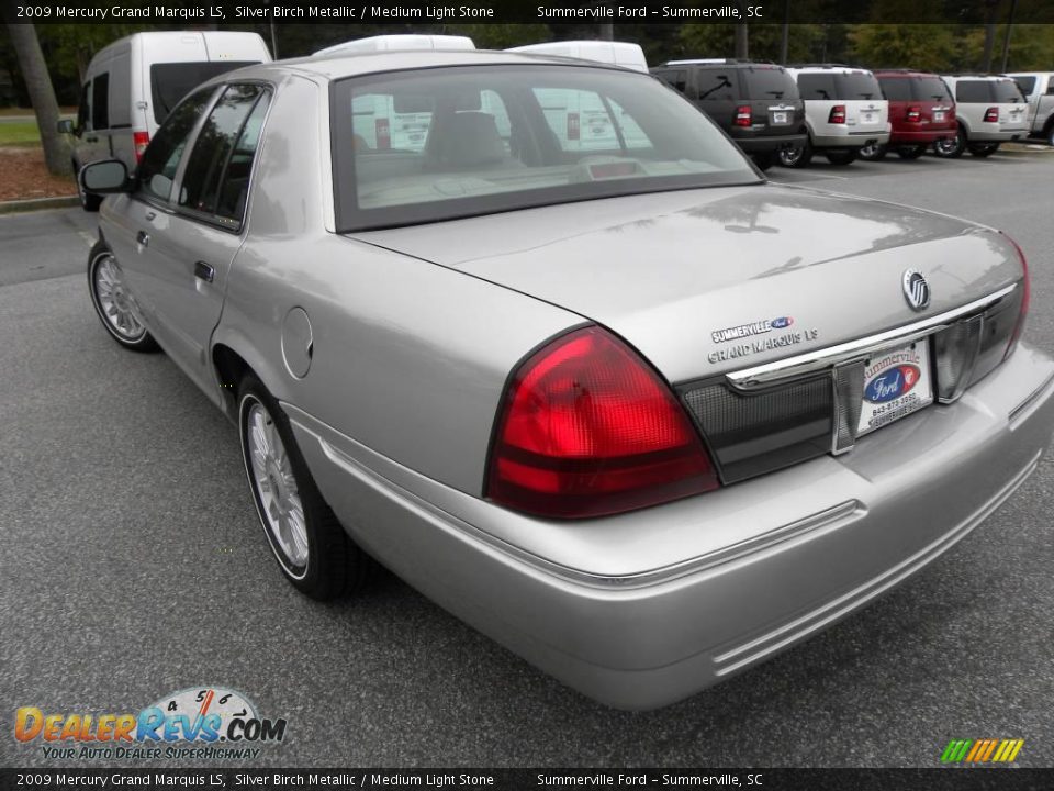 2009 Mercury Grand Marquis LS Silver Birch Metallic / Medium Light Stone Photo #15