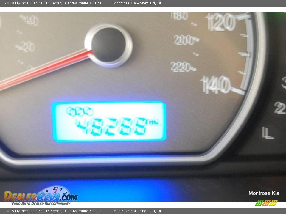 2008 Hyundai Elantra GLS Sedan Captiva White / Beige Photo #23