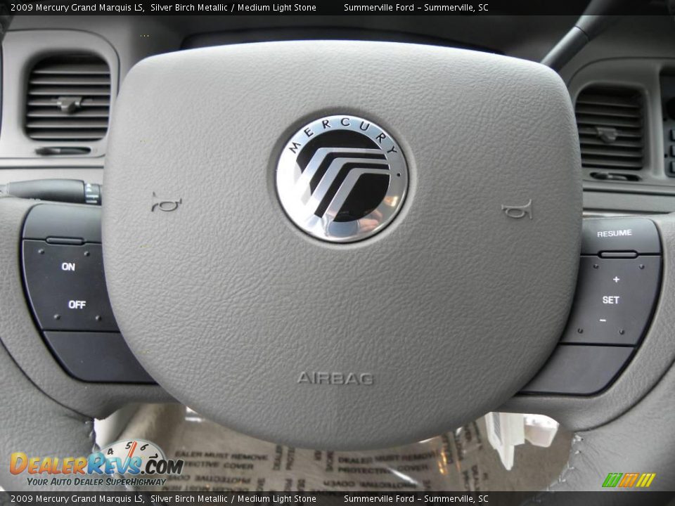 2009 Mercury Grand Marquis LS Silver Birch Metallic / Medium Light Stone Photo #20