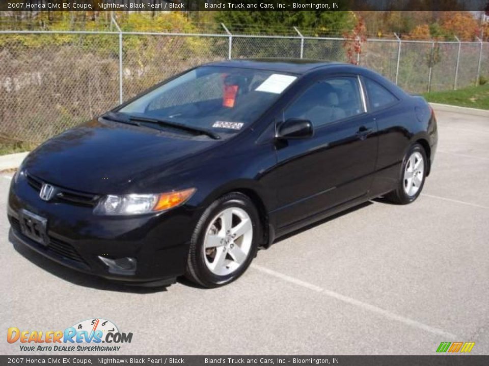 2007 Honda Civic EX Coupe Nighthawk Black Pearl / Black Photo #1