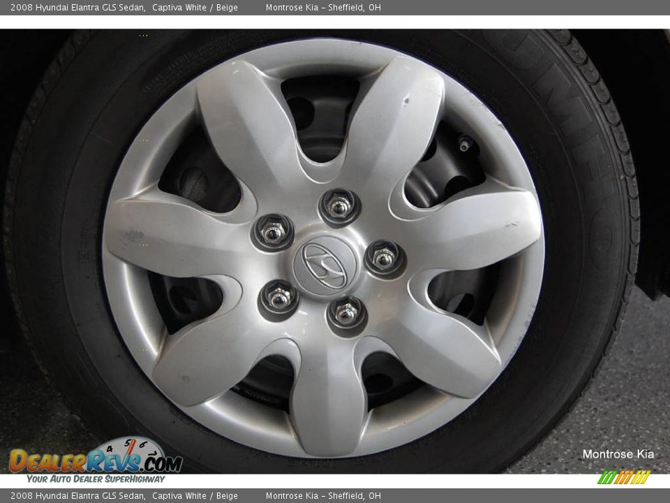 2008 Hyundai Elantra GLS Sedan Captiva White / Beige Photo #27
