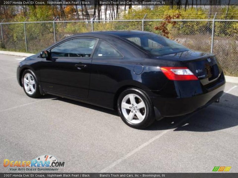 2007 Honda Civic EX Coupe Nighthawk Black Pearl / Black Photo #3