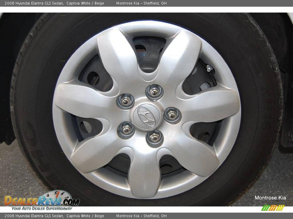 2008 Hyundai Elantra GLS Sedan Captiva White / Beige Photo #28