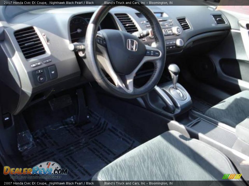 2007 Honda Civic EX Coupe Nighthawk Black Pearl / Black Photo #5