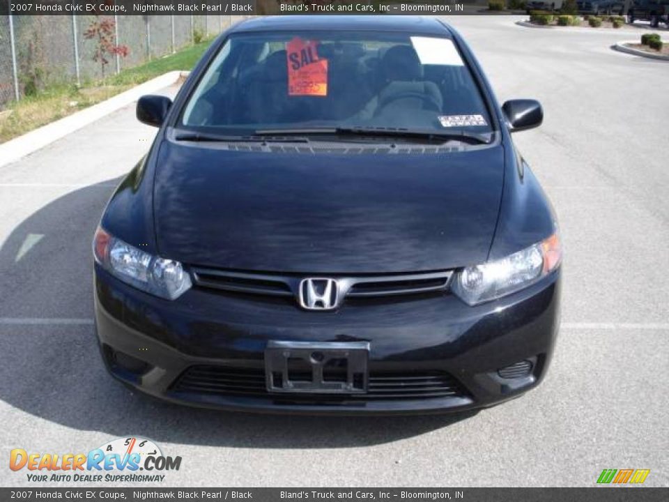 2007 Honda Civic EX Coupe Nighthawk Black Pearl / Black Photo #6