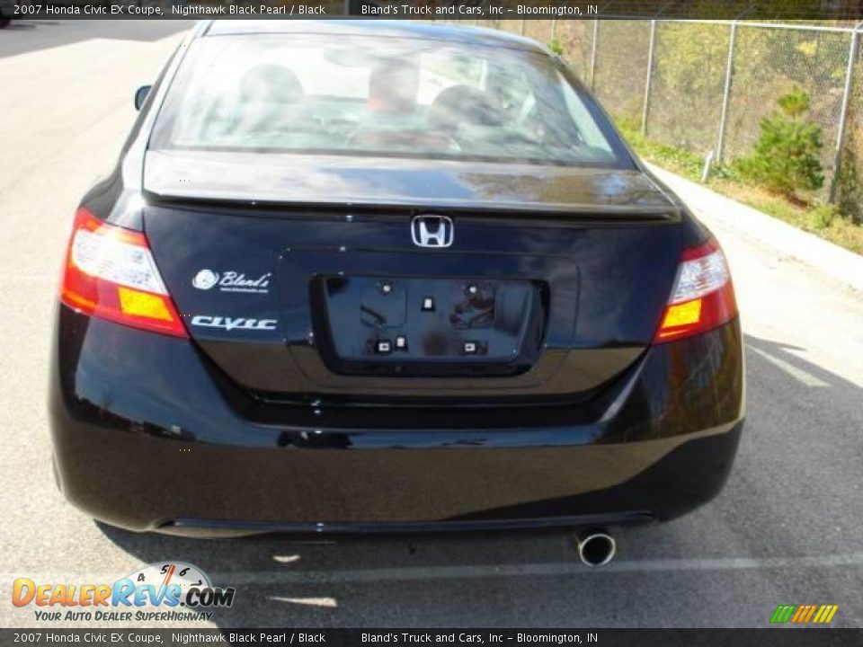 2007 Honda Civic EX Coupe Nighthawk Black Pearl / Black Photo #7
