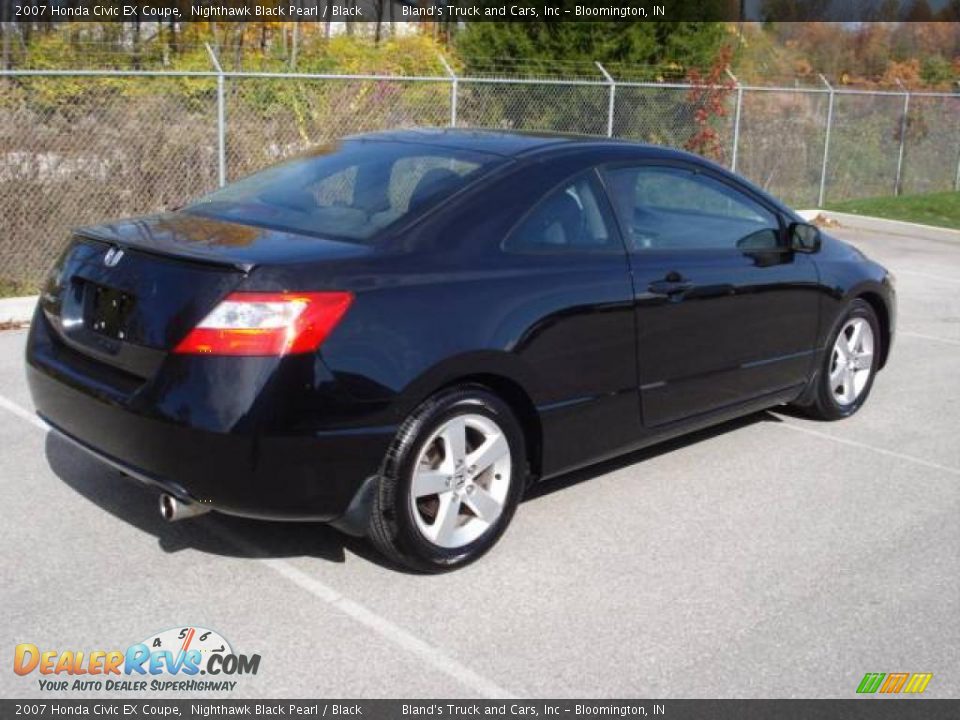 2007 Honda Civic EX Coupe Nighthawk Black Pearl / Black Photo #9