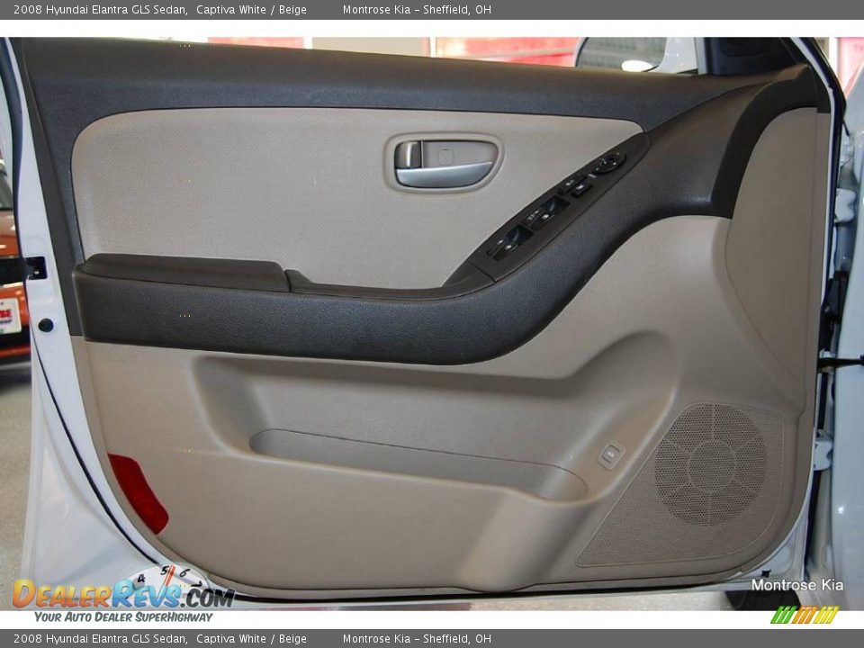 2008 Hyundai Elantra GLS Sedan Captiva White / Beige Photo #36