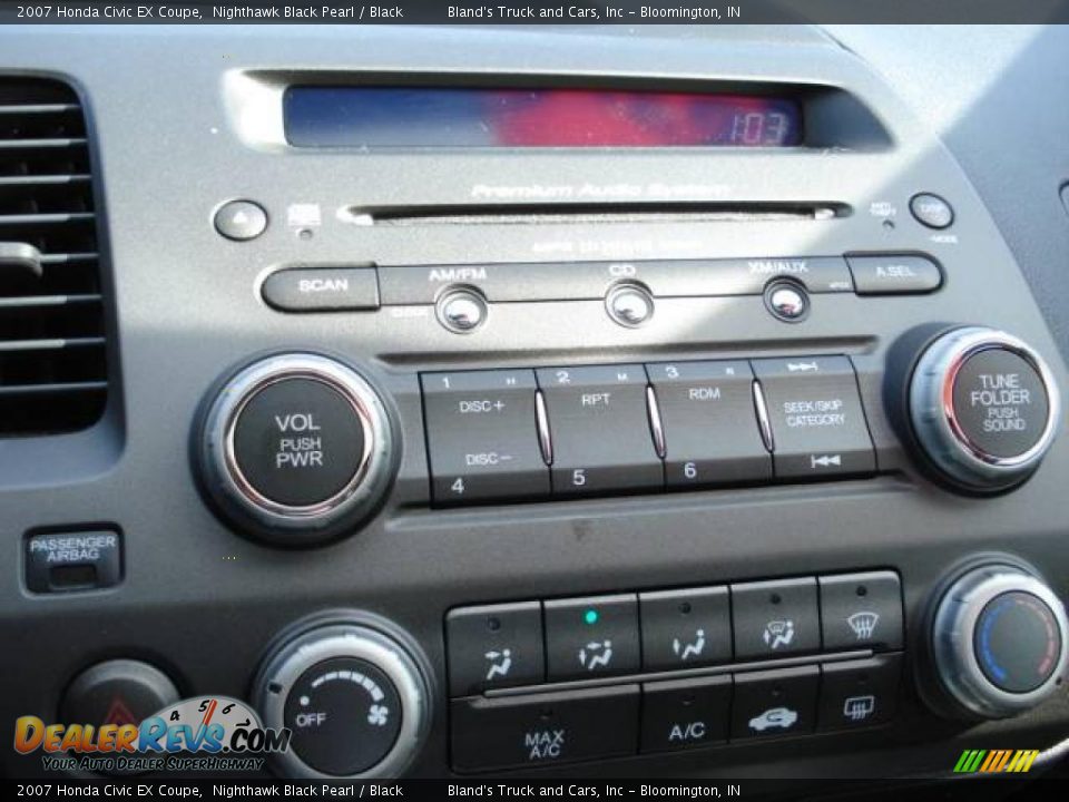 2007 Honda Civic EX Coupe Nighthawk Black Pearl / Black Photo #15