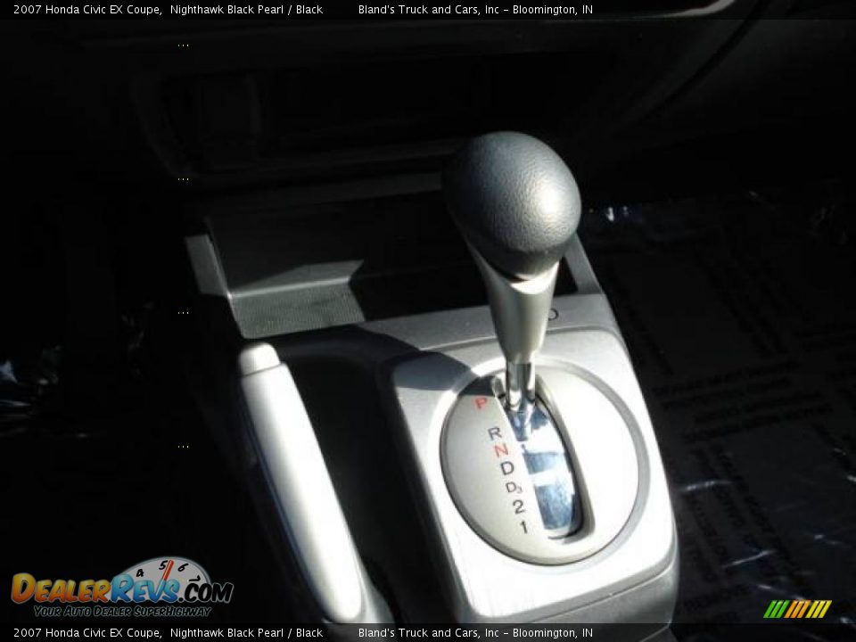 2007 Honda Civic EX Coupe Nighthawk Black Pearl / Black Photo #16