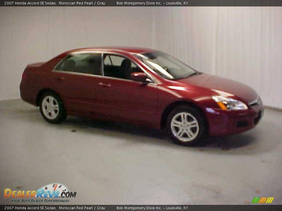 2007 Honda Accord SE Sedan Moroccan Red Pearl / Gray Photo #1