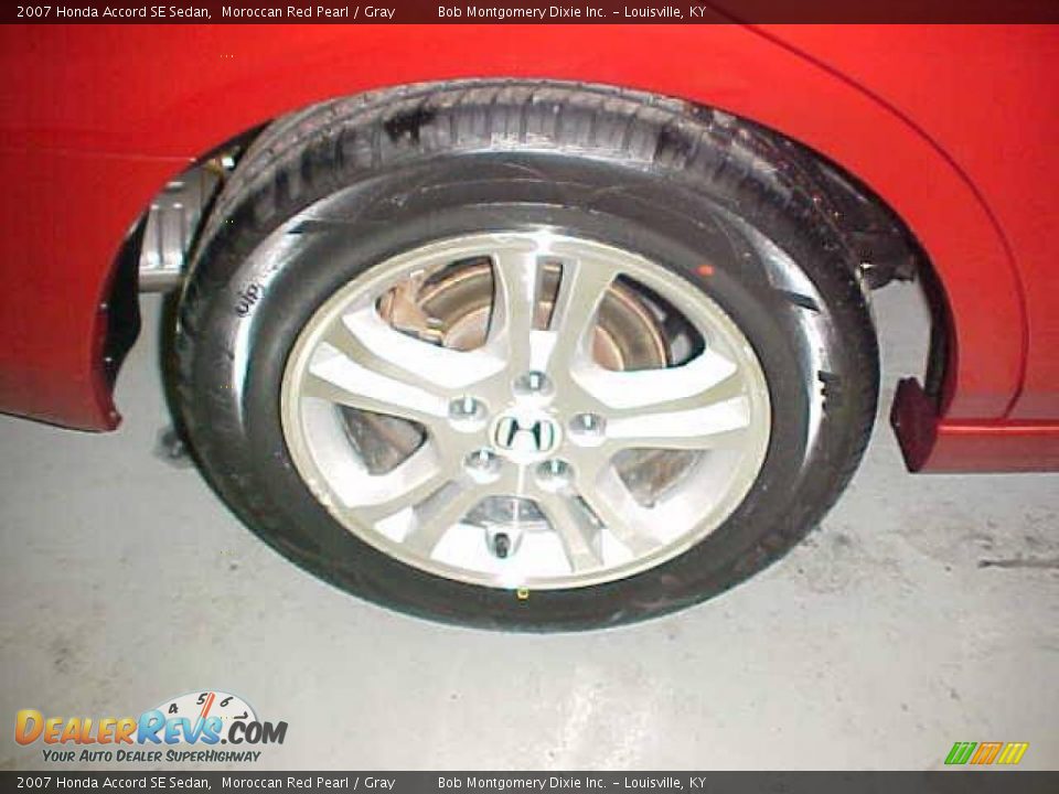 2007 Honda Accord SE Sedan Moroccan Red Pearl / Gray Photo #9