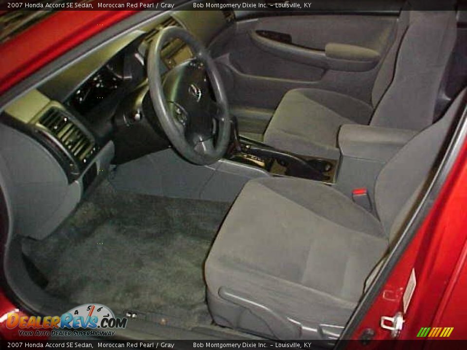 2007 Honda Accord SE Sedan Moroccan Red Pearl / Gray Photo #15