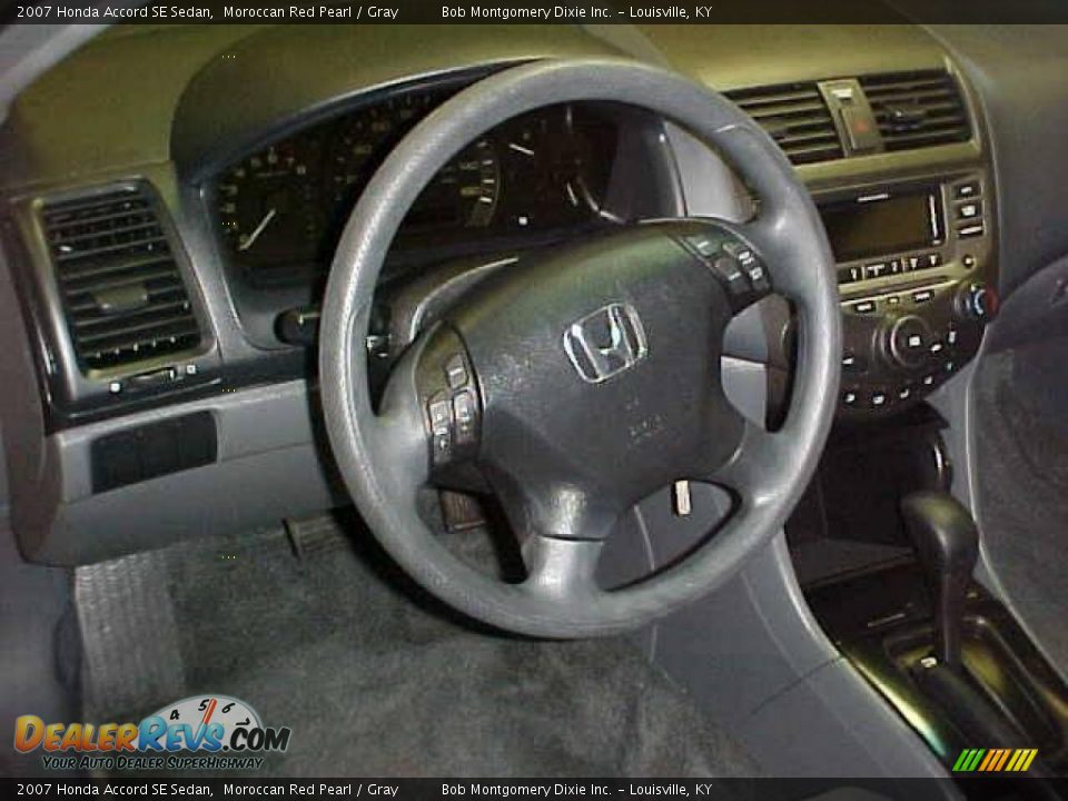 2007 Honda Accord SE Sedan Moroccan Red Pearl / Gray Photo #16