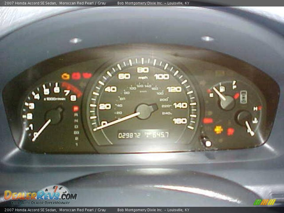 2007 Honda Accord SE Sedan Moroccan Red Pearl / Gray Photo #17