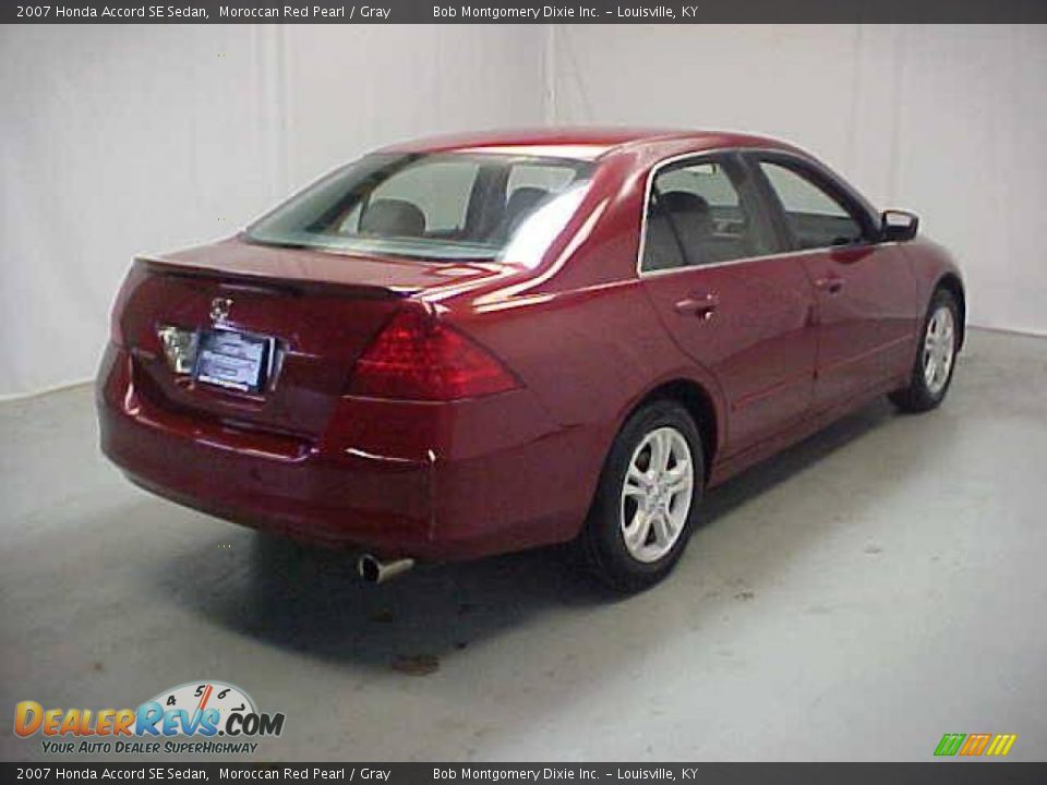 2007 Honda Accord SE Sedan Moroccan Red Pearl / Gray Photo #20