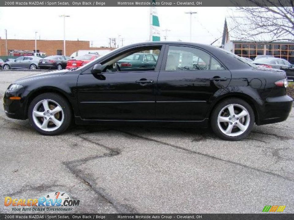 2008 Mazda MAZDA6 i Sport Sedan Onyx Black / Beige Photo #2