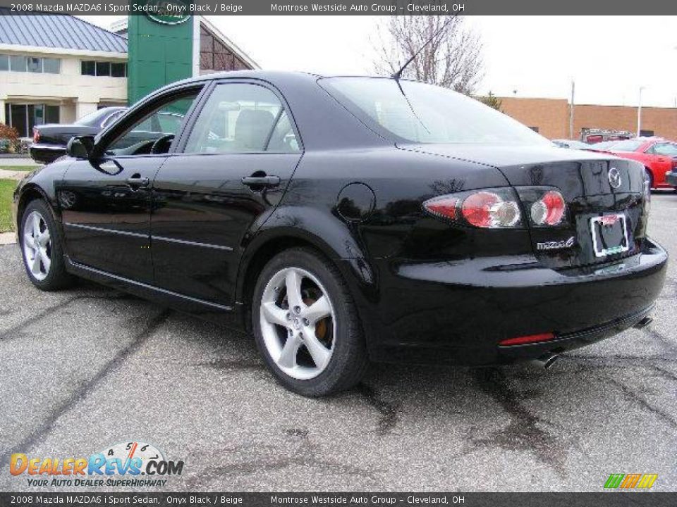 2008 Mazda MAZDA6 i Sport Sedan Onyx Black / Beige Photo #3