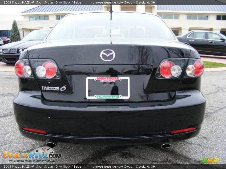 2008 Mazda MAZDA6 i Sport Sedan Onyx Black / Beige Photo #4