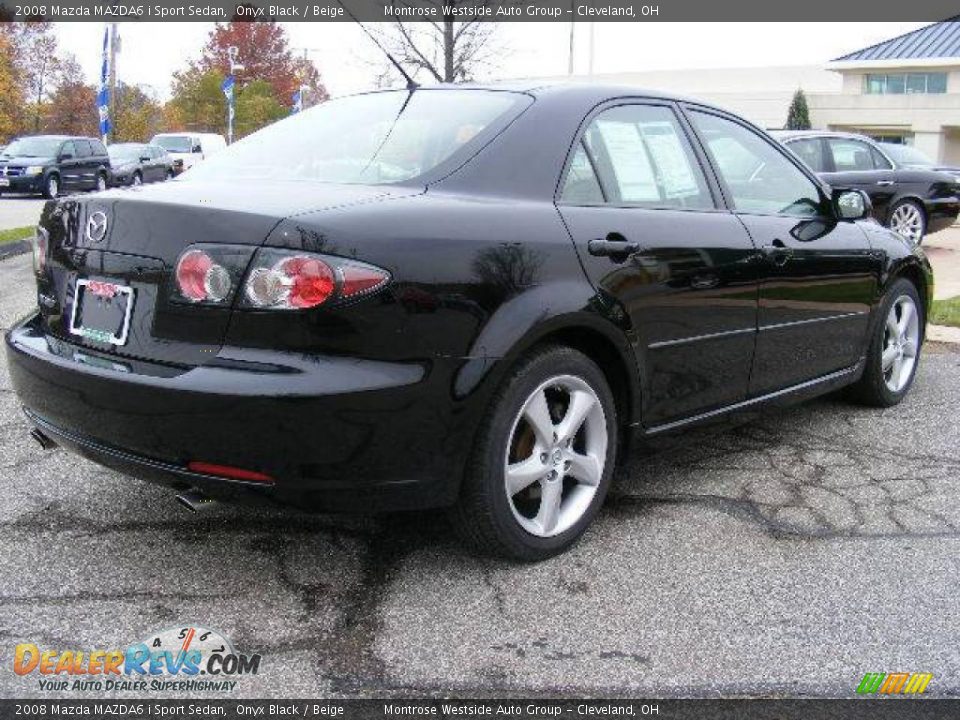 2008 Mazda MAZDA6 i Sport Sedan Onyx Black / Beige Photo #5