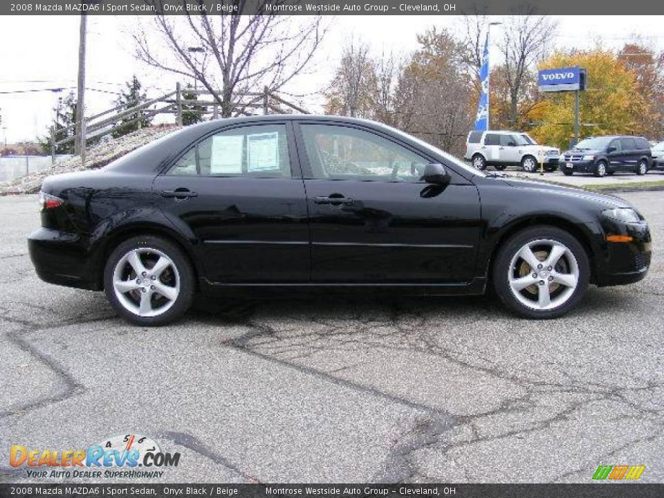 2008 Mazda MAZDA6 i Sport Sedan Onyx Black / Beige Photo #6