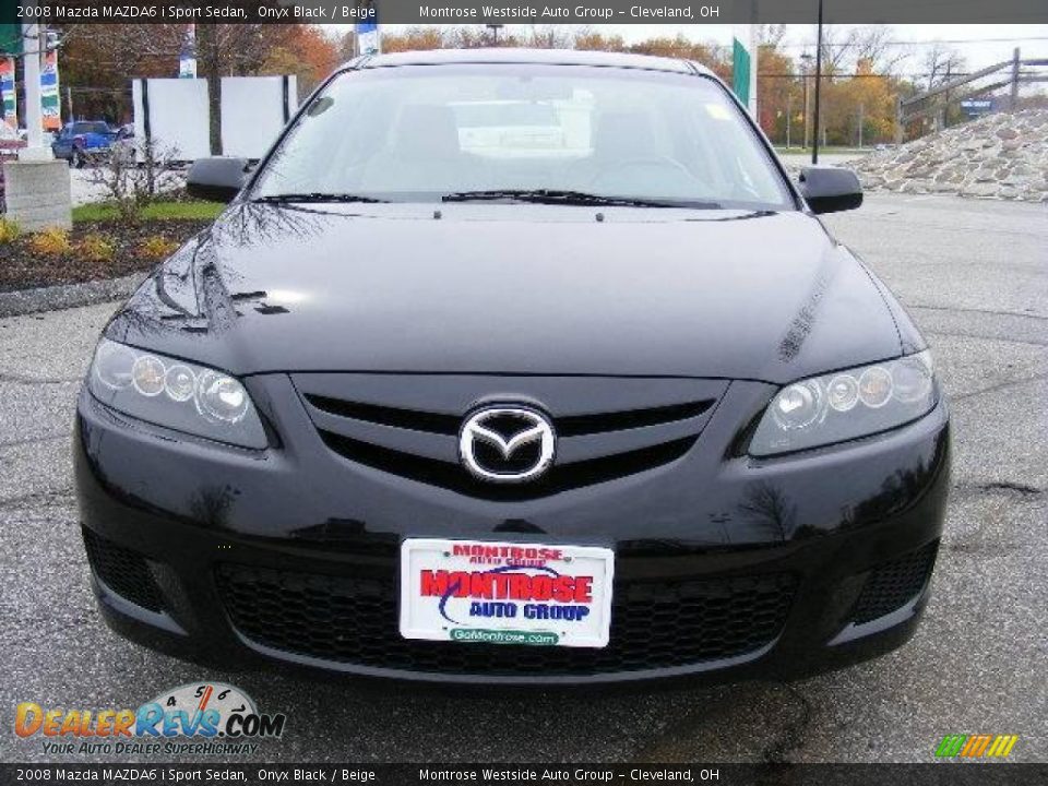2008 Mazda MAZDA6 i Sport Sedan Onyx Black / Beige Photo #8