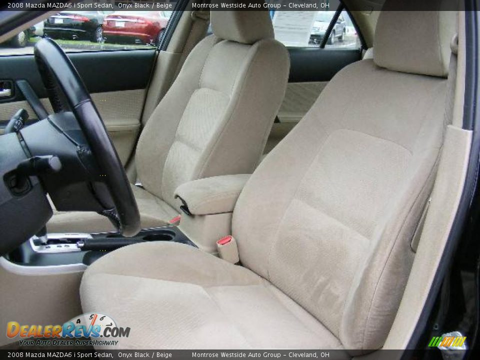 2008 Mazda MAZDA6 i Sport Sedan Onyx Black / Beige Photo #9