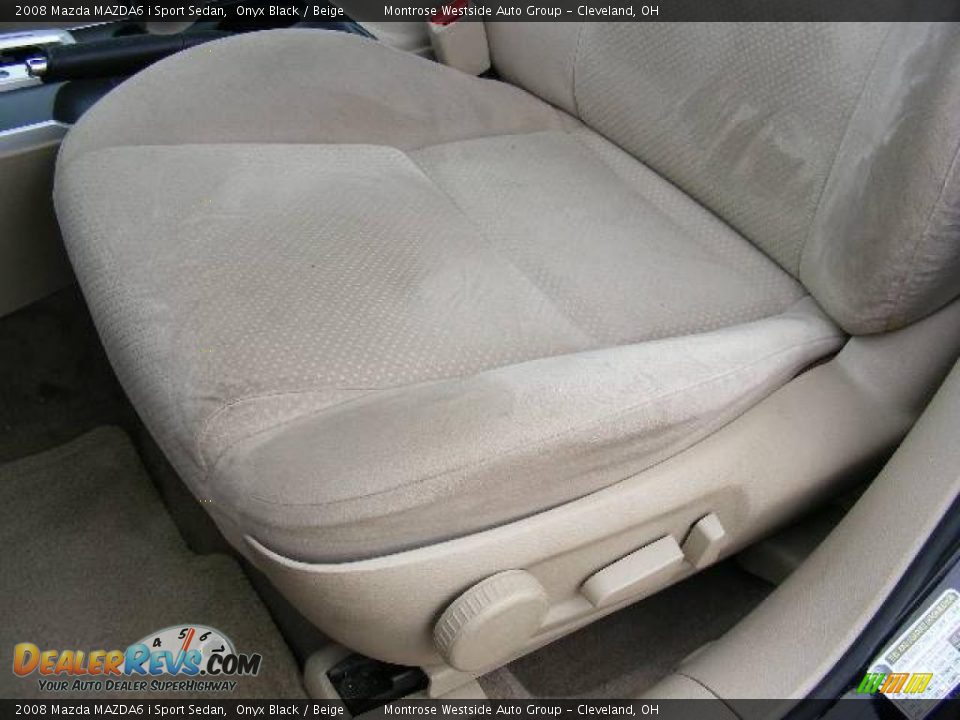2008 Mazda MAZDA6 i Sport Sedan Onyx Black / Beige Photo #10