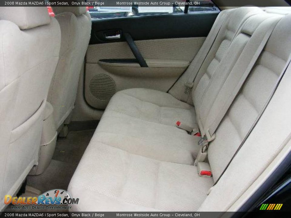 2008 Mazda MAZDA6 i Sport Sedan Onyx Black / Beige Photo #11