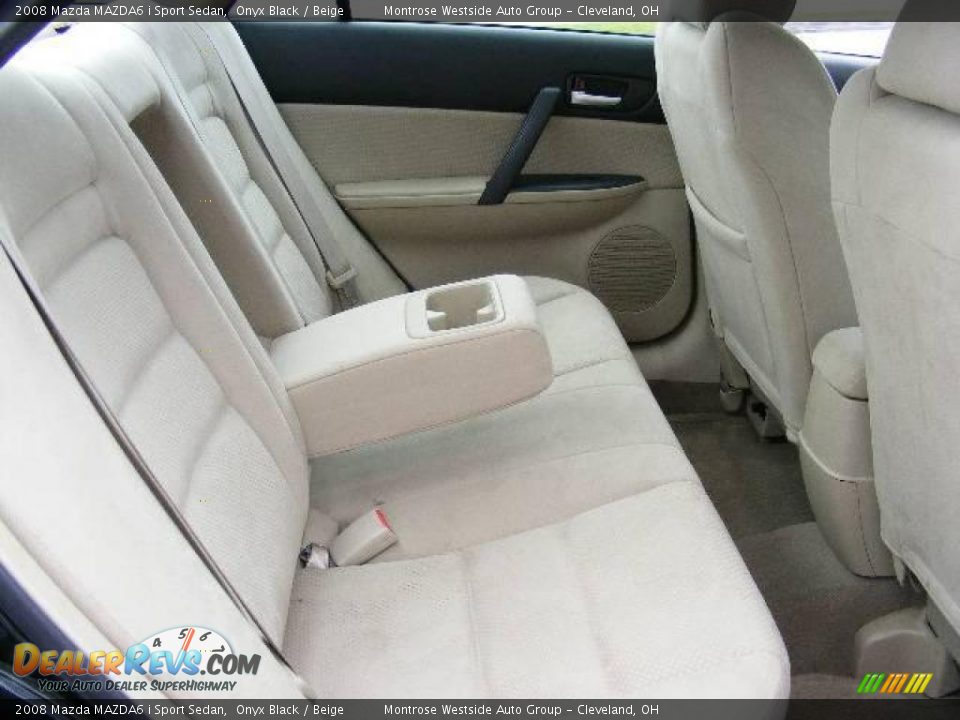 2008 Mazda MAZDA6 i Sport Sedan Onyx Black / Beige Photo #12