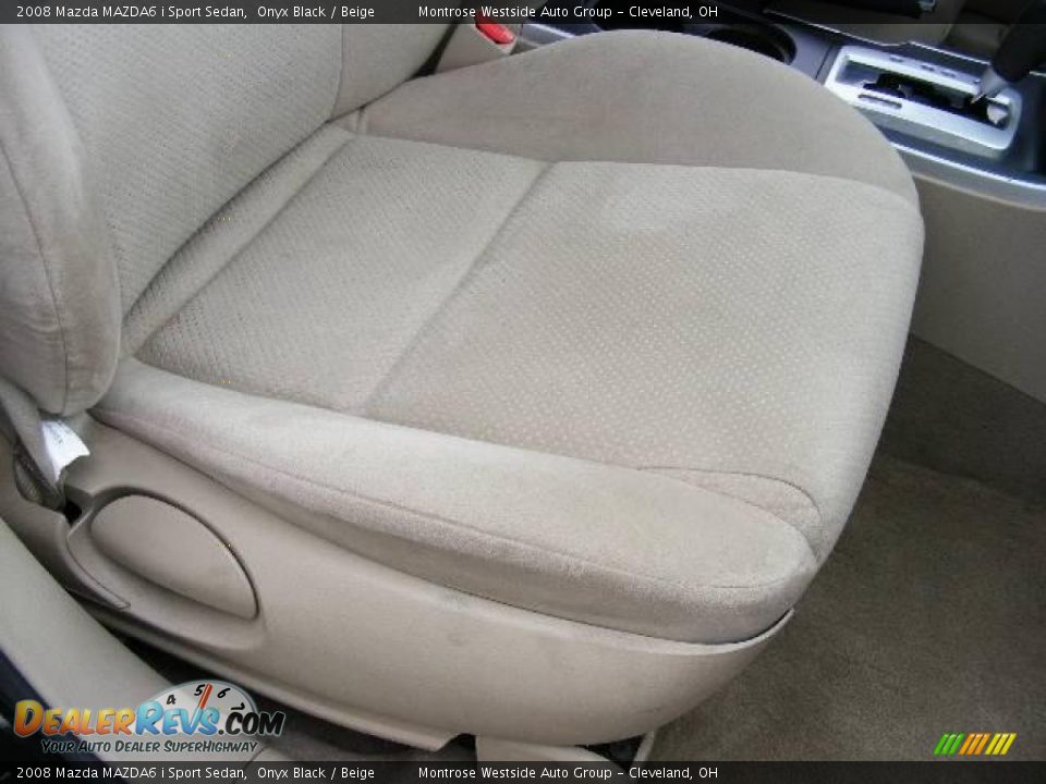 2008 Mazda MAZDA6 i Sport Sedan Onyx Black / Beige Photo #14