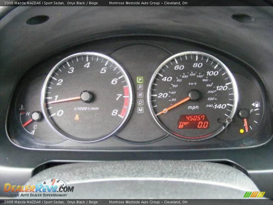 2008 Mazda MAZDA6 i Sport Sedan Onyx Black / Beige Photo #17