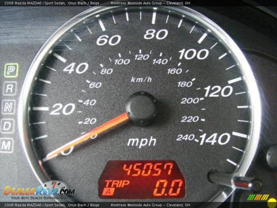 2008 Mazda MAZDA6 i Sport Sedan Onyx Black / Beige Photo #18