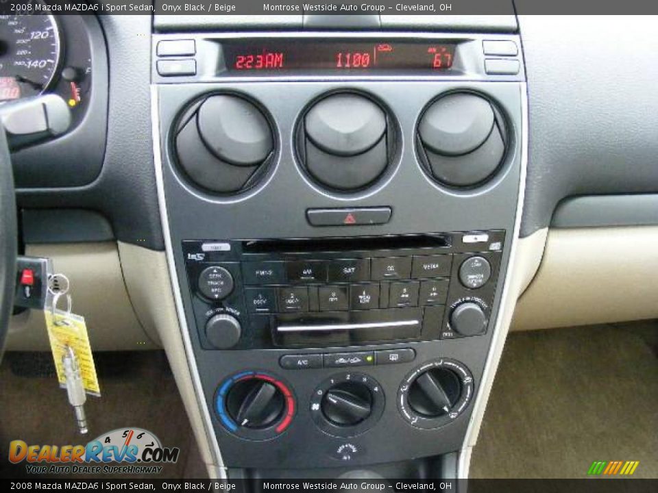 2008 Mazda MAZDA6 i Sport Sedan Onyx Black / Beige Photo #19