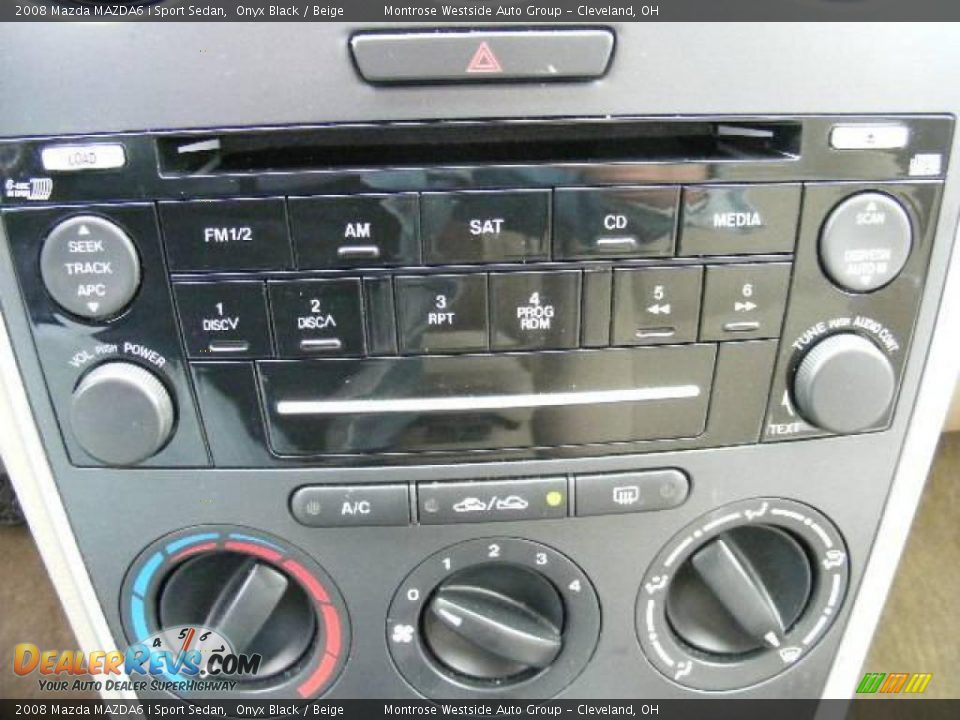 2008 Mazda MAZDA6 i Sport Sedan Onyx Black / Beige Photo #21