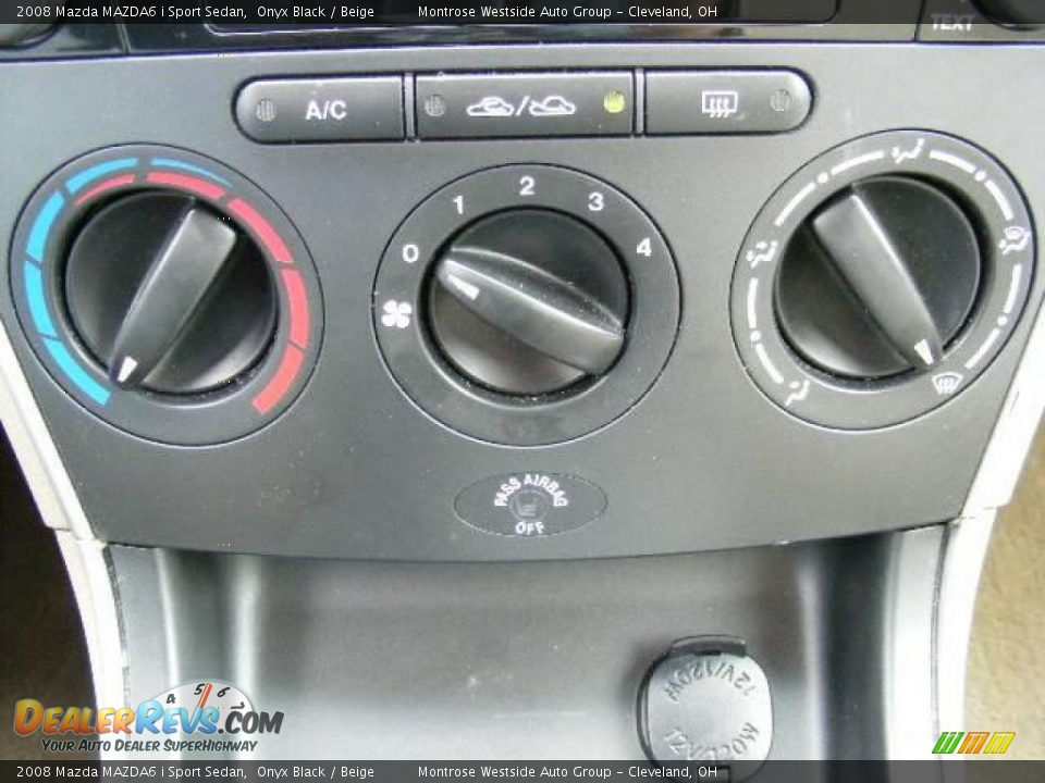 2008 Mazda MAZDA6 i Sport Sedan Onyx Black / Beige Photo #22