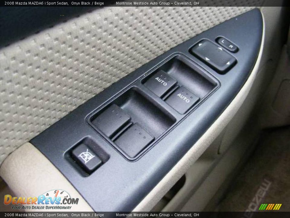 2008 Mazda MAZDA6 i Sport Sedan Onyx Black / Beige Photo #24