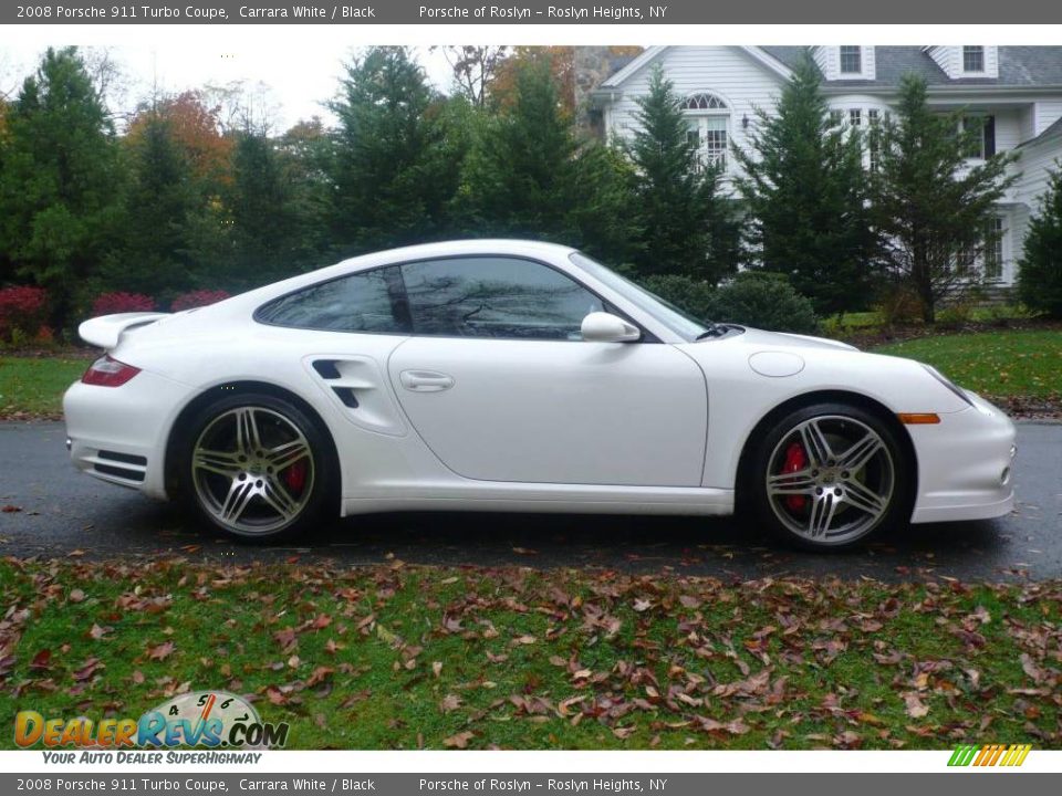2008 Porsche 911 Turbo Coupe Carrara White / Black Photo #7